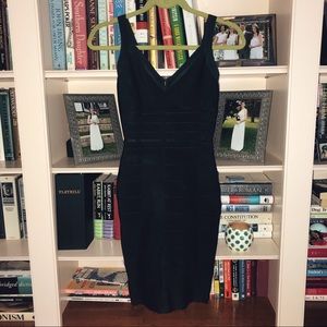 [Aqua] Black bandage dress